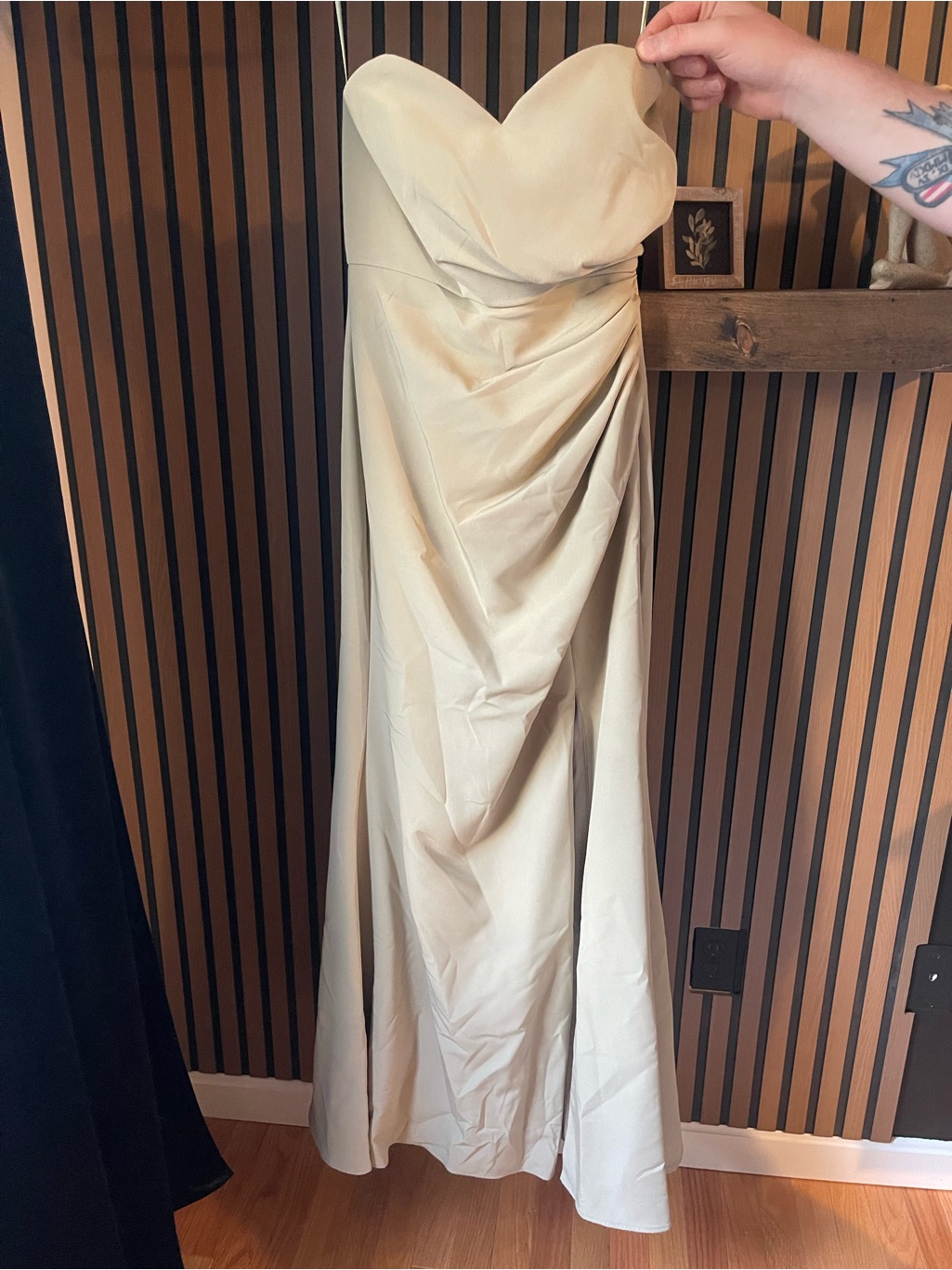 Ariel Convertible Crepe Dress, Silver Sage